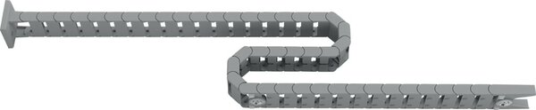 Kabelkette VCKVL, vertikal, 50 x 20 x 1300 mm, silber