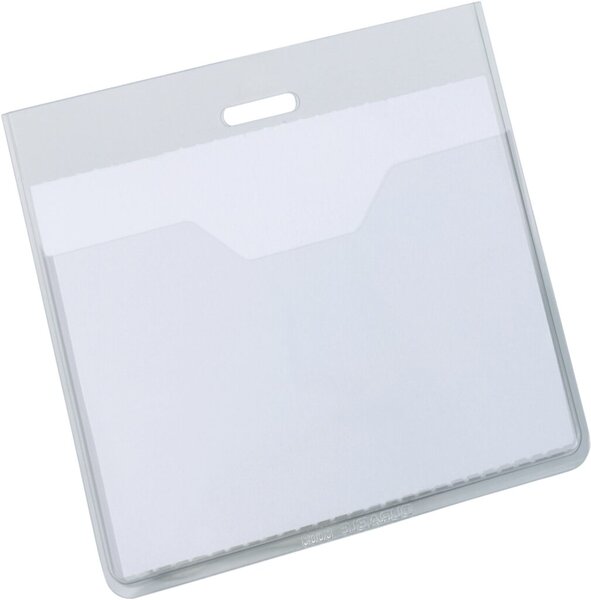 Namensschild, 60 x 90 mm, teildeckend, ohne Halterung, Hartfolie, transparent, 20 Stück