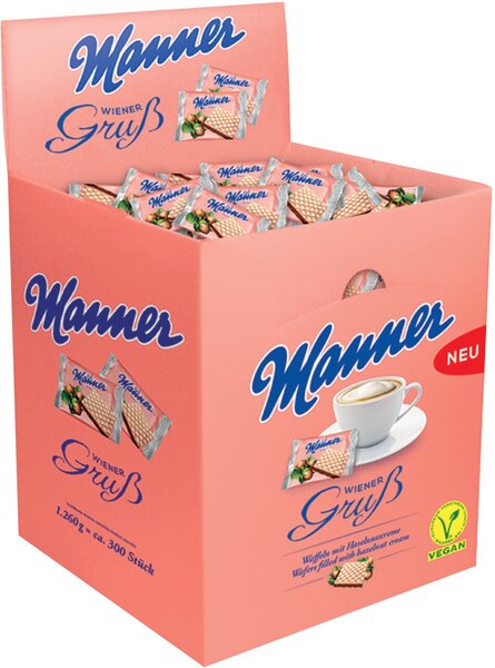 Manner, Waffel mit Haselnusscreme, 300 Portionen
