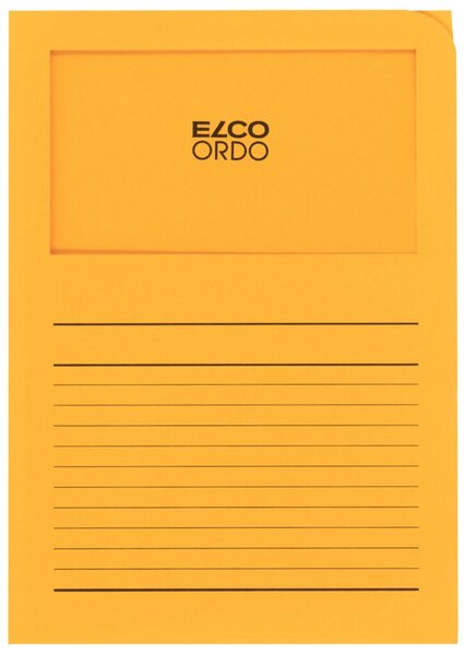 Organisationsmappe Ordo classico, DIN A4, Sichtfenster 180 x 100 mm, liniert, goldgelb