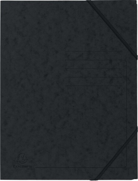 Eckspanner, DIN A4, ohne Klappen, Gummizugband, Colorspan, einfache Handhabung, schwarz