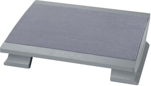 Fußstütze, ergonomisch, höhenverstellbar, Teppichbelag, grau