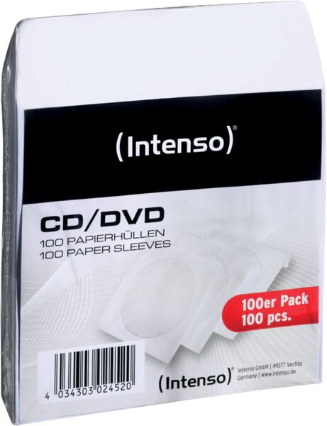 CD/DVD-Hülle, Leerverpackung, Papier, 100er Pack