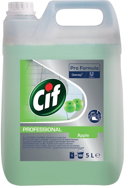 Allzweckreiniger Cif Professional, Apfelduft, ideal für große Flächen, 5 Liter