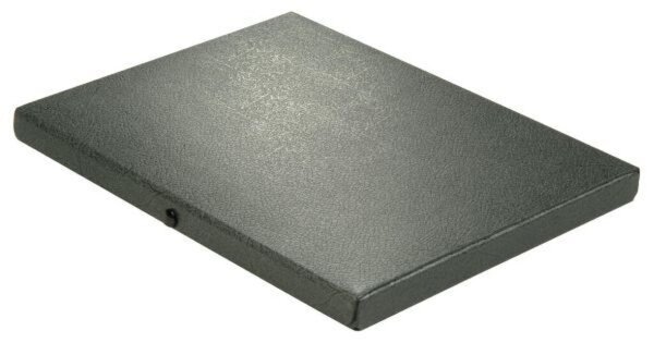 Dokumentenmappe aus 1,4 mm starker Pappe, mit Druckverschluß, Maße 245 x 318 x 25 mm (B x T x H), schwarz