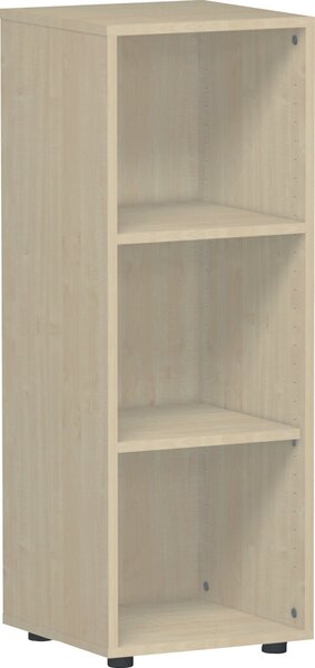 Regal Flex, (H x B x T) 752 x 400 x 400 mm, 3 Ordnerhöhen, Standfüße, ahorn