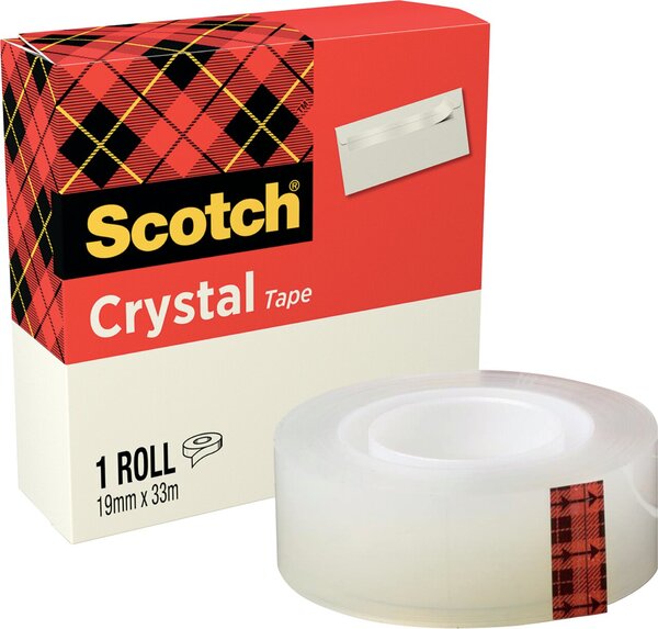 Klebefilm Scotch crystal, 19 mm x 33 m