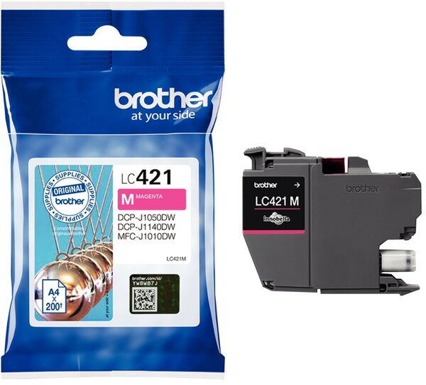 Tintenpatrone LC-421M, für Brother Drucker, ca. 200 Seiten, magenta