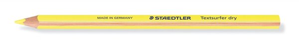 Trockentextmarker Textsurfer, Strichstärke 3,5 mm, fluoreszente, lichtbeständige Wachsmine, gelb