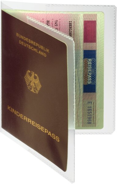 Reisepass-Schutzhülle, Impfausweis 93 x 130 mm (ab 2015), 2-teilig, transparent, PP-Folie