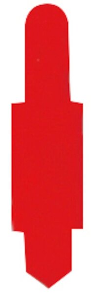 Stecksignale 15 x 55 mm, PVC, zum Einstecken in Schlitzstanzungen bei Einstellmappen, 100 Stück, rot
