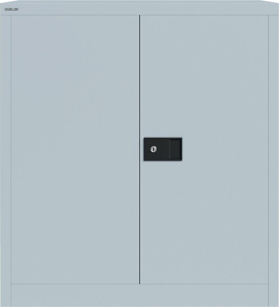 Flügeltürenschrank Universal, 1000 x 914 x 500 mm, 2 Ordnerhöhen, 1 Fachboden, abschließbar, lichtgrau