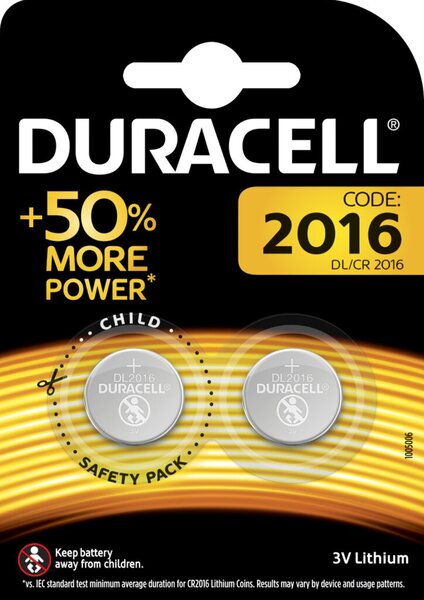 Knopfzelle, Lithium, Electronics, CR2016, 3V, 1er Blister