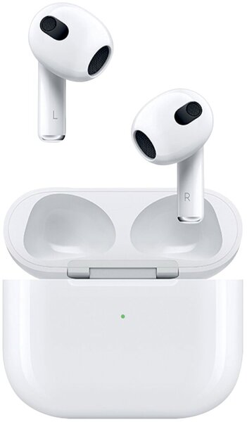 AirPods 3rd Gen. mit MagSafe Ladecase weiß, bis zu 6 Std. Wiedergabe mit eine Aufladung