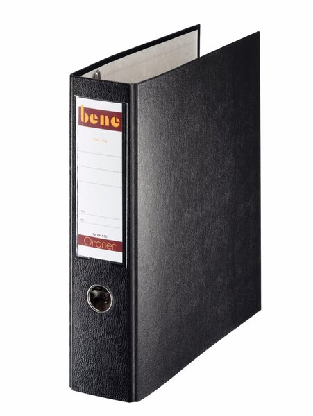 Postscheckordner für DIN A4, 7,5 cm, ohne Kantenschutz, 2 x DIN A5 abheftbar, 318 x 282 x 75 mm, schwarz