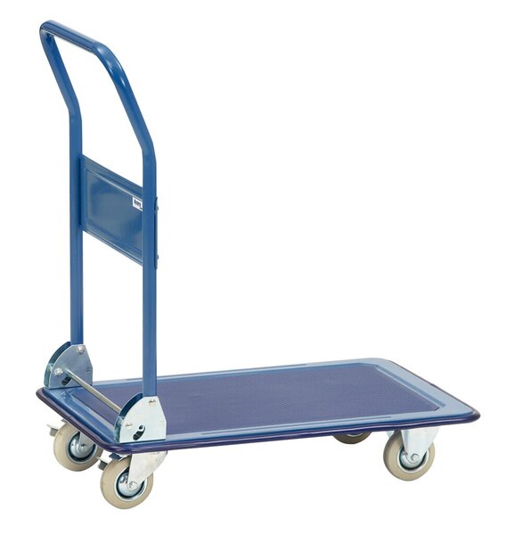 Ganzstahlwagen, Ladefläche: 740 x 480 mm, mit 2 Lenkrollen