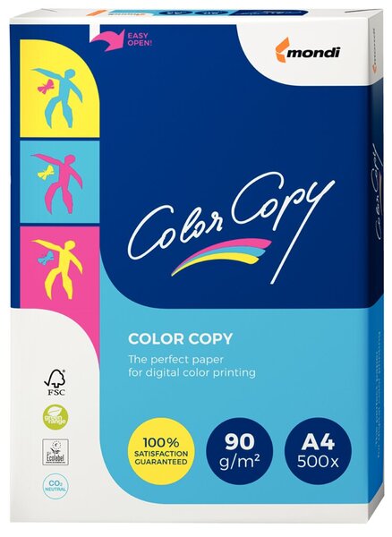 Kopierpapier Color Copy, DIN A4, 90g/qm, weiß, Weißegrad 161 CIE, Packung à 500 Blatt