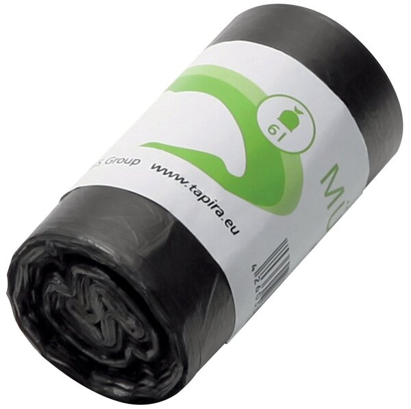 Kosmetikabfallbeutel, 6 Liter, 5 my, grau, HDPE-Folie, 310 x 370 mm, Packung à 25 Beutel
