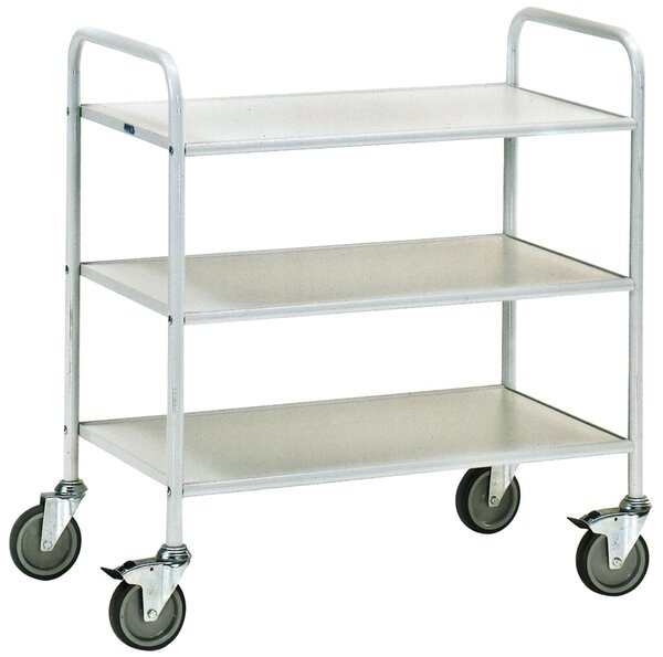 Bürowagen mit 3 Böden, Ladefläche 800 x 500mm, Tragkraft 50kg je Etage