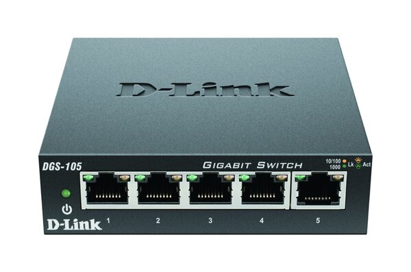 Netzwerk Switch DGS-105E, 5-LAN-Ports Fast Ethernet