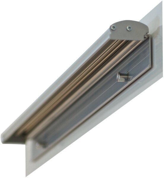 Flipchart Blockhalter, 70 x 5,5 cm, Ideal zur Anwendung auf FRANKEN PROLine Tafeln, verwandelt mit einem Handgriff die Magnettafel in ein Wandflipchart, silber