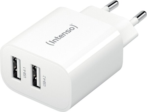 Schnellladegerät W24AA, 2x USB-A, 24 Watt, 100-240 Volt, 50-60 Hz, weiß