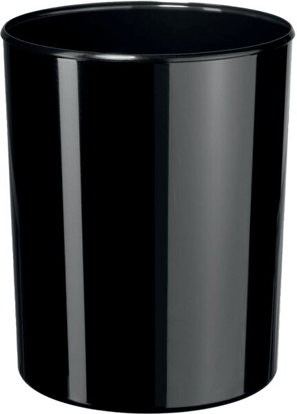 Papierkorb i-LINE, schwarz, 13 Liter, hochglänzend