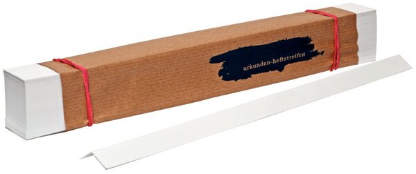 Urkunden-Heftstreifen, 170g/qm, 297 x 30 mm, weiß, 250 Stück