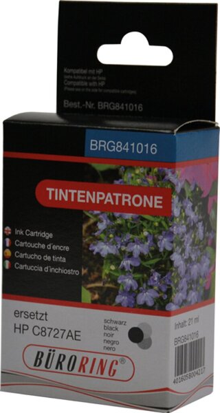 Tintenpatrone, ersetzt HP C872AE, ca. 580 Seiten, schwarz