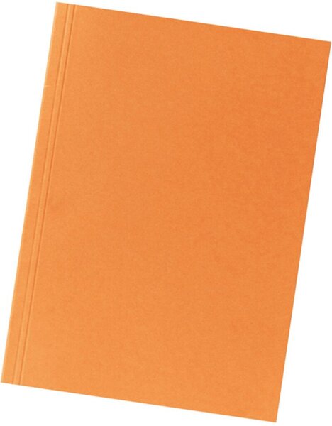 Aktendeckel, 250g/qm Manila-RC-Karton, 100% Recycling mit blauer Engel, genutet, für DIN A4, orange