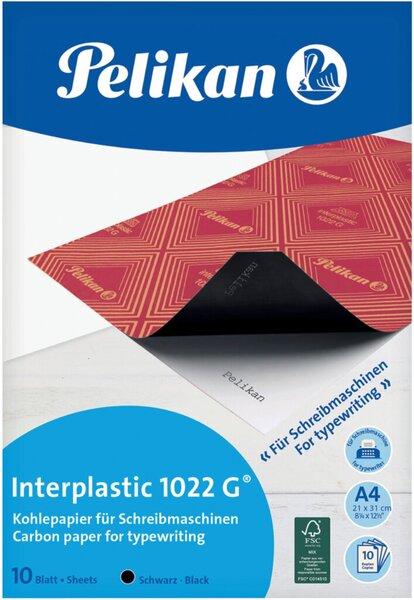 Kohlepapier mit Wachsfarbschicht, DIN A4, schwarz, 10 Blatt