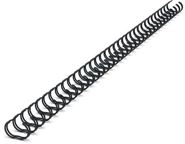 Binderücken Renz Ring Wire 3:1, 8,0 mm, für 60 Blatt, schwarz, 100 Stück