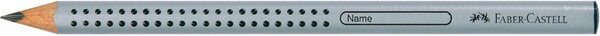 Bleistift JUMBO GRIP, Härtegrad B, Schaftform Dreikant, Schaftfarbe silber