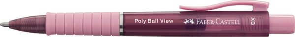 Druckkugelschreiber POLY BALL VIEW, Strichbreite: 0,6, Schreibfarbe: blau, Schaftfarbe: rose shadows