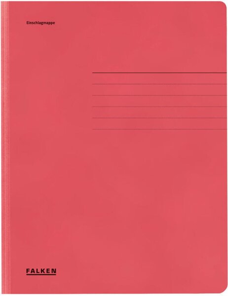 Jurismappe, DIN A4, 3 Klappen, 320g/qm Manila-RC-Karton, Deckel Liniendruck, rot