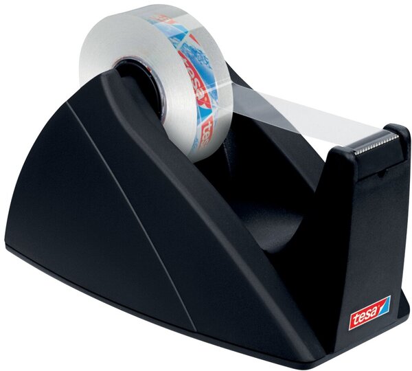 Tischabroller Easy Cut®, schwarz, für Rollen bis 19 mm x 33 m, Wellenmesse, standfest