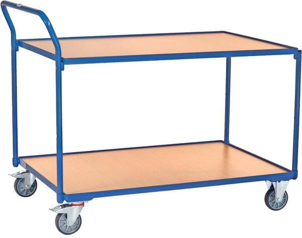 Tischwagen, Ladefläche: 1200 mm x 800 mm, 2 Böden, Schraubkonstruktion, Lenkrollen