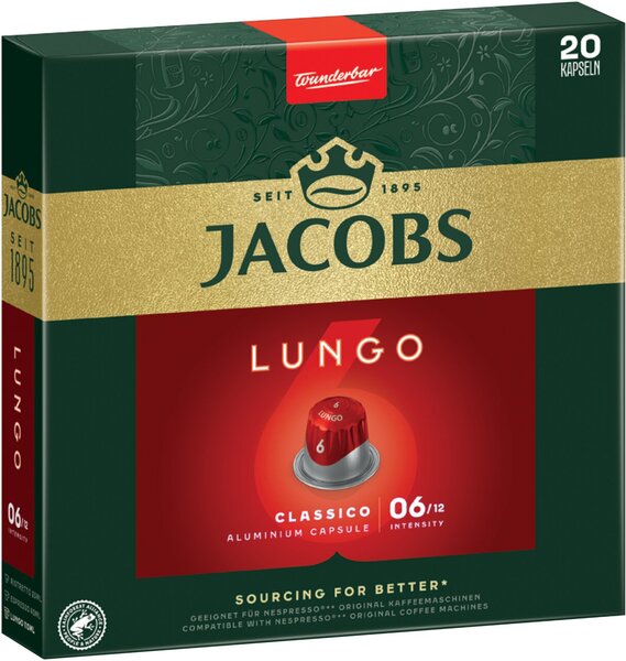 Jacobs Kapseln Lungo, Intensität 6, 20 Stück