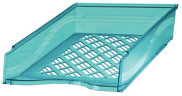 Briefkorb DIN A4/C4, transparent-blau, verbindbar