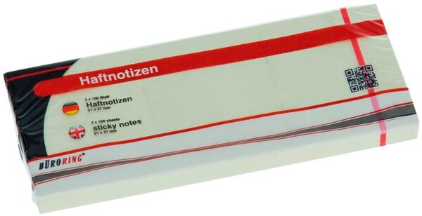 Haftnotiz FSC, 50 x 40 mm, gelb, 100 Blatt/Block