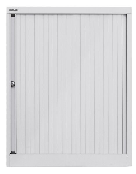 Rollladenschrank EuroTambour, (H x B x T) 1030 x 800 x 430 mm, 2,5 Ordnerhöhen, Korpus/Rollladen lichtgrau/lichtgrau