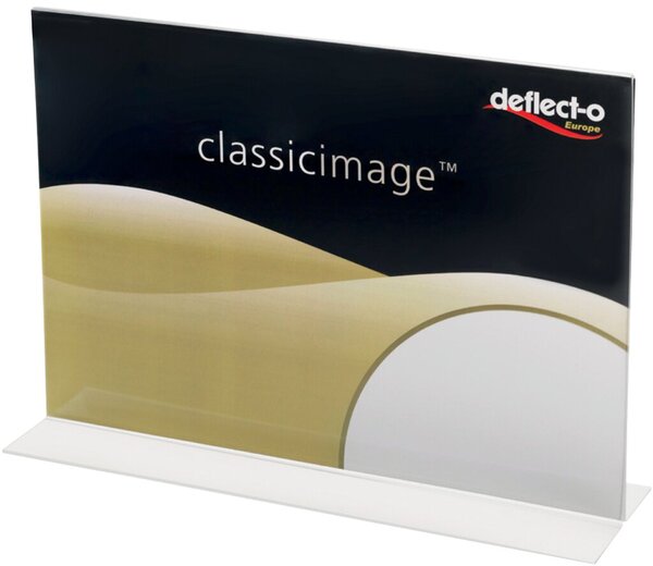 Tischaufsteller Classic Image für DIN A4 quer, gerade, doppelseitig nutzbar, transparent