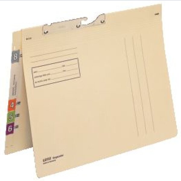 Pendelhefter Orgacolor DIN A4, chamois, Behördenheftung, Karton: 260g/qm