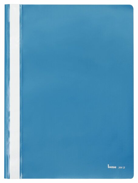 Schnellhefter, DIN A4, dokumentenecht, PP-Folie, transparenter Deckel, 230 x 310 mm, blau