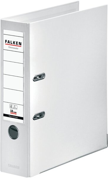 Ordner Chromocolor, DIN A4, PP, 80 mm, breit, auswechselbares Rückenschild, weiß