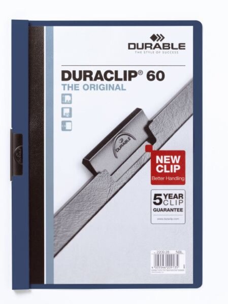 Klemmmappe DURACLIP, DIN A4, Fassungsvermögen 60 Blatt, 310 x 220 mm, grau