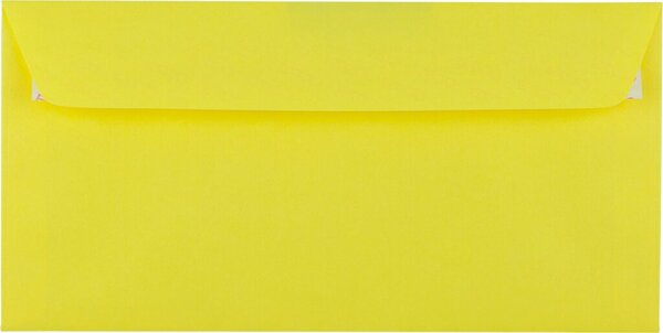 Briefumschlag DIN C5/6, ohne Fenster, haftklebend, intensivgelb, 100g/qm, 229 x 114 mm, 250 Stück