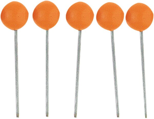 Pinnnadeln, Kopfdurchmesser 5 x 16 mm, Rundkopf, orange, 100 Stück