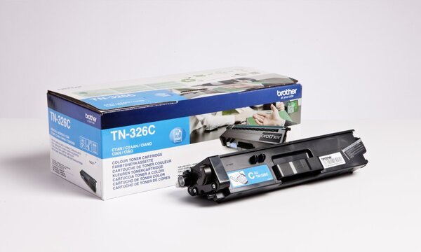 Toner TN-326C, für Brother Drucker, ca. 3.500 Seiten, cyan