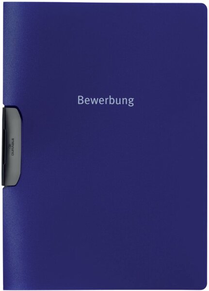 Bewerbungsmappe DURASWING job, Aufdruck "BEWERBUNG" für DIN A4, 219 x 305 mm, dunkelblau